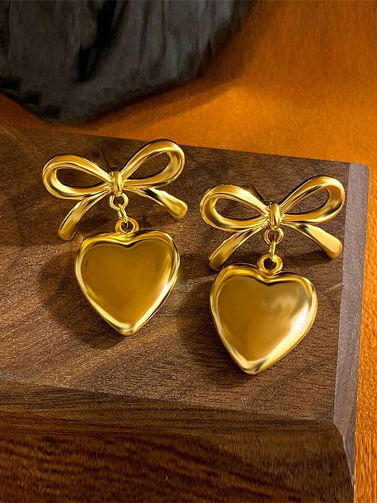 Heart Bow Earrings