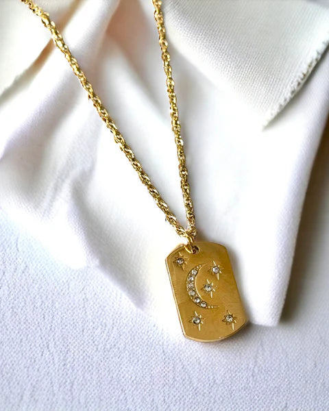 Moon and Stars Necklace