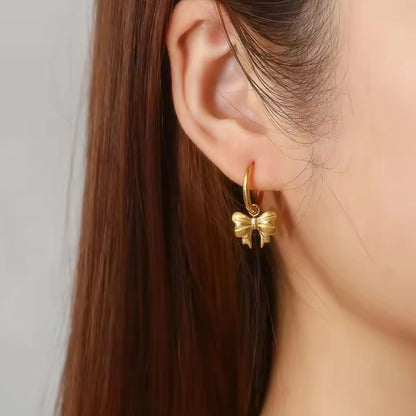 Bow Hoop Earrings