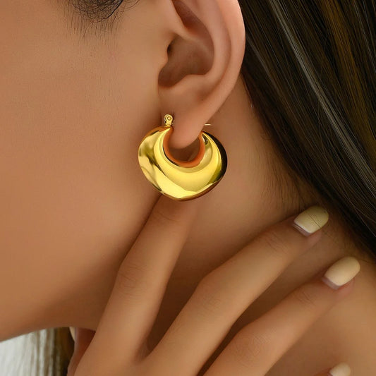 Chunky hoop earrings