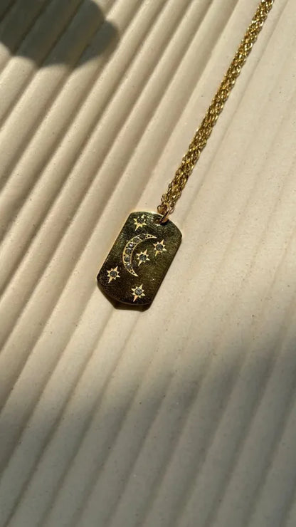 Moon and Stars Necklace