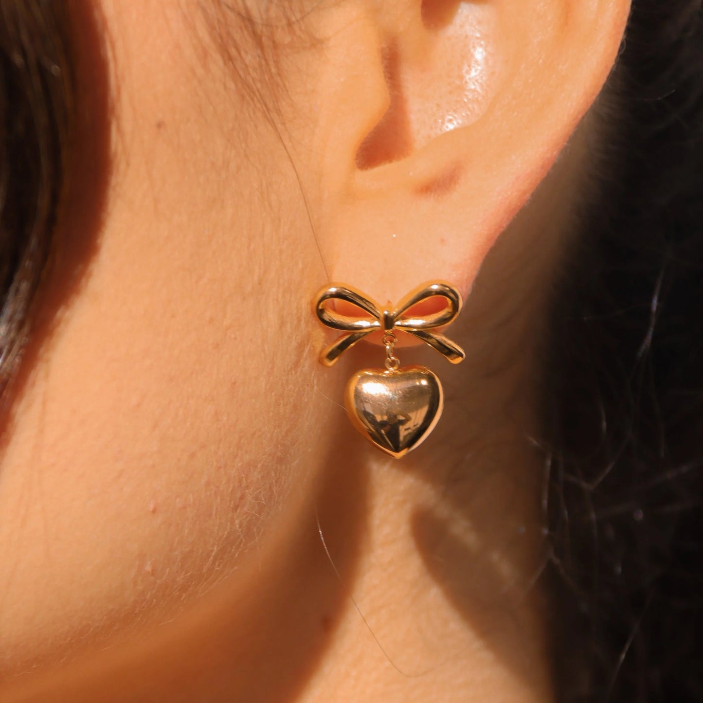 Heart Bow Earrings