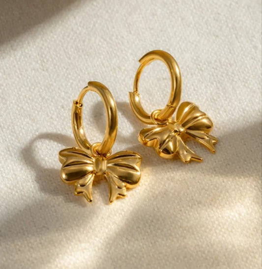 Bow Hoop Earrings