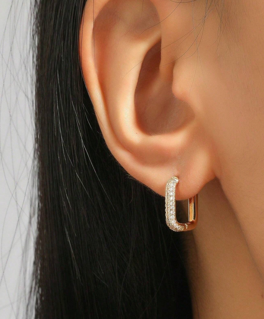 Zircon Box Earrings