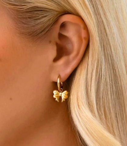 Bow Hoop Earrings