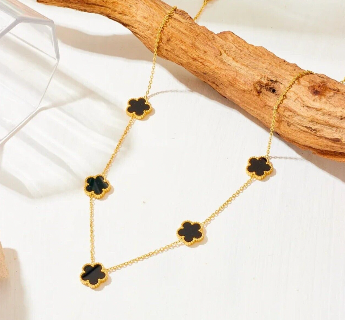 Midnight Clover Pendant