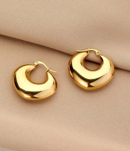 Chunky hoop earrings