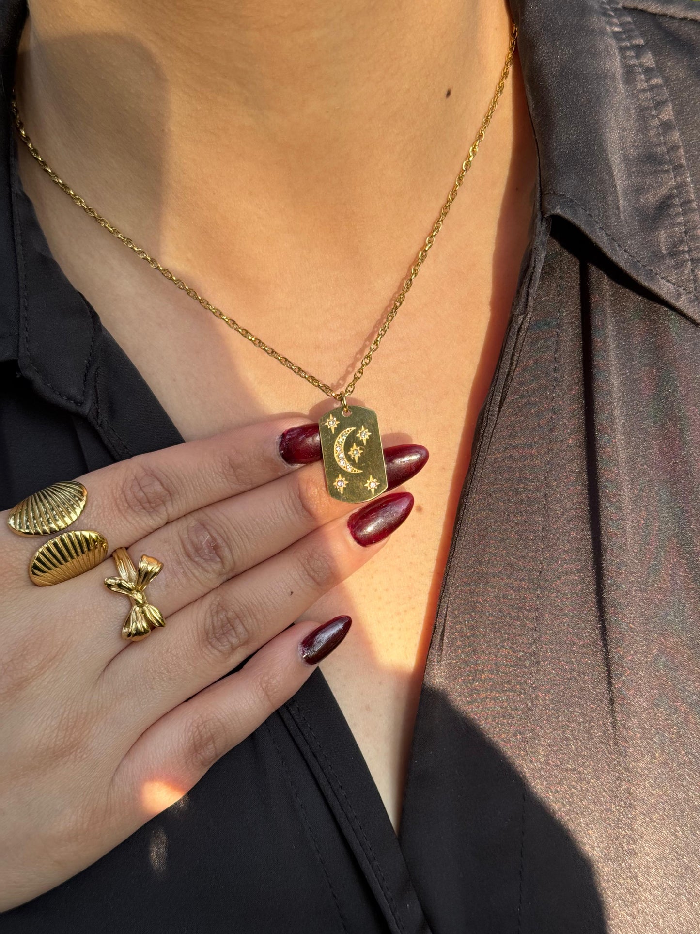 Moon and Stars Necklace