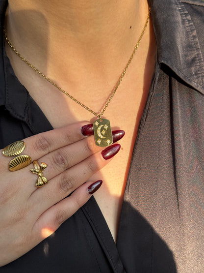 Moon and Stars Necklace